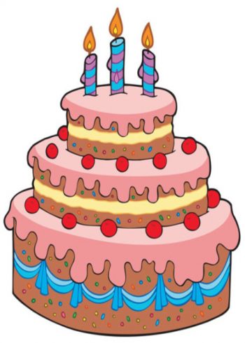 Birthday cake and candles birthday card