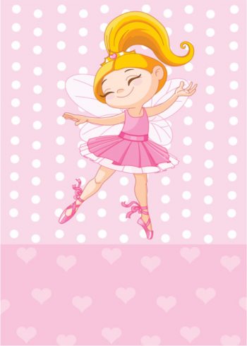 Little girl ballet dancer birthday card