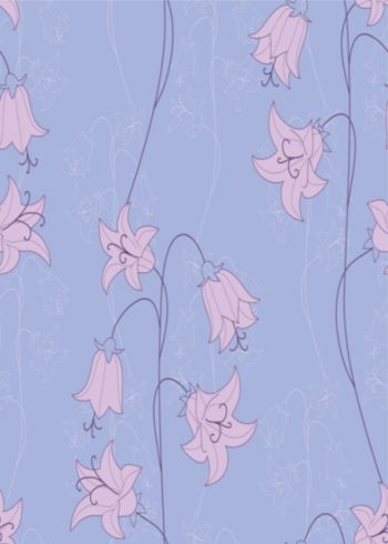 Pale pink flowers with lilac background birthday card