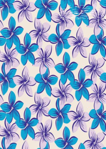 Lilac and blue flowers birthday card