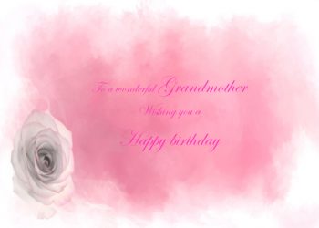 Beautiful rose Grandmother birthday card