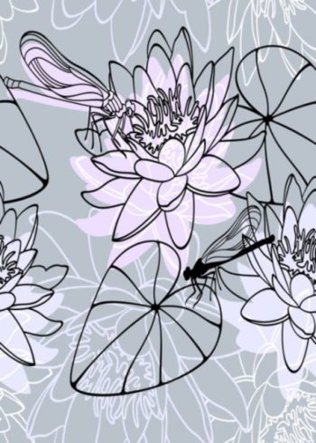 Flowers with grey background birthday card