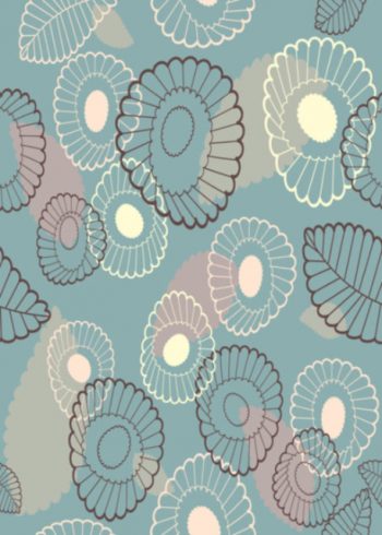 Flowers with duck egg background birthday card