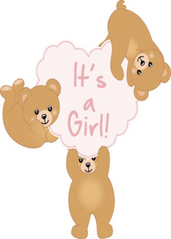 New baby girl card