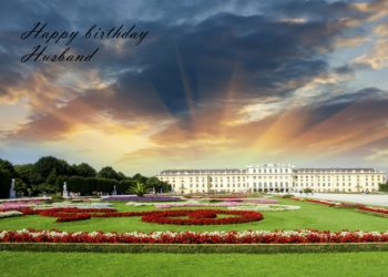 Schonbrunn Castle and gardens, Vienna Husband birthday card