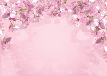 Pink floral birthday card