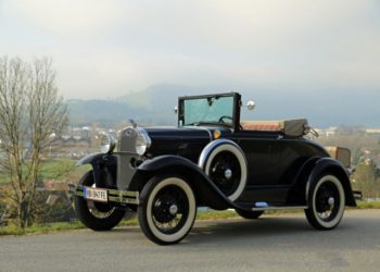 Vintage car birthday card